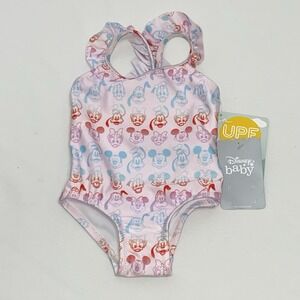 Disney Mickey and Friends One Piece Swimsuit Multicolor Infant Girls 0-3 Months
